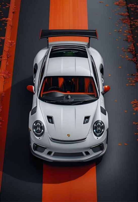 porsche 911 gt3 supercar metal poster
