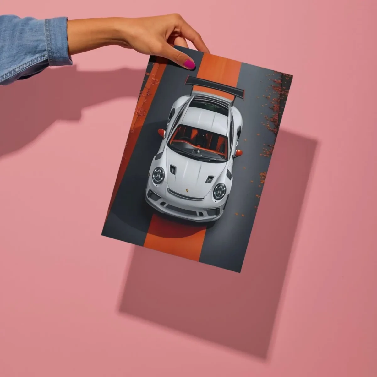 porsche 911 gt3 supercar metal poster preview