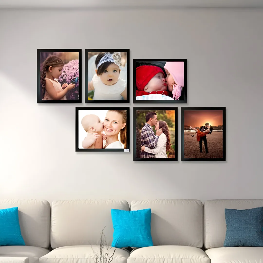 preview of photo frames on the wall