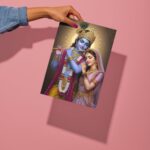 radha krishna metal poster preview