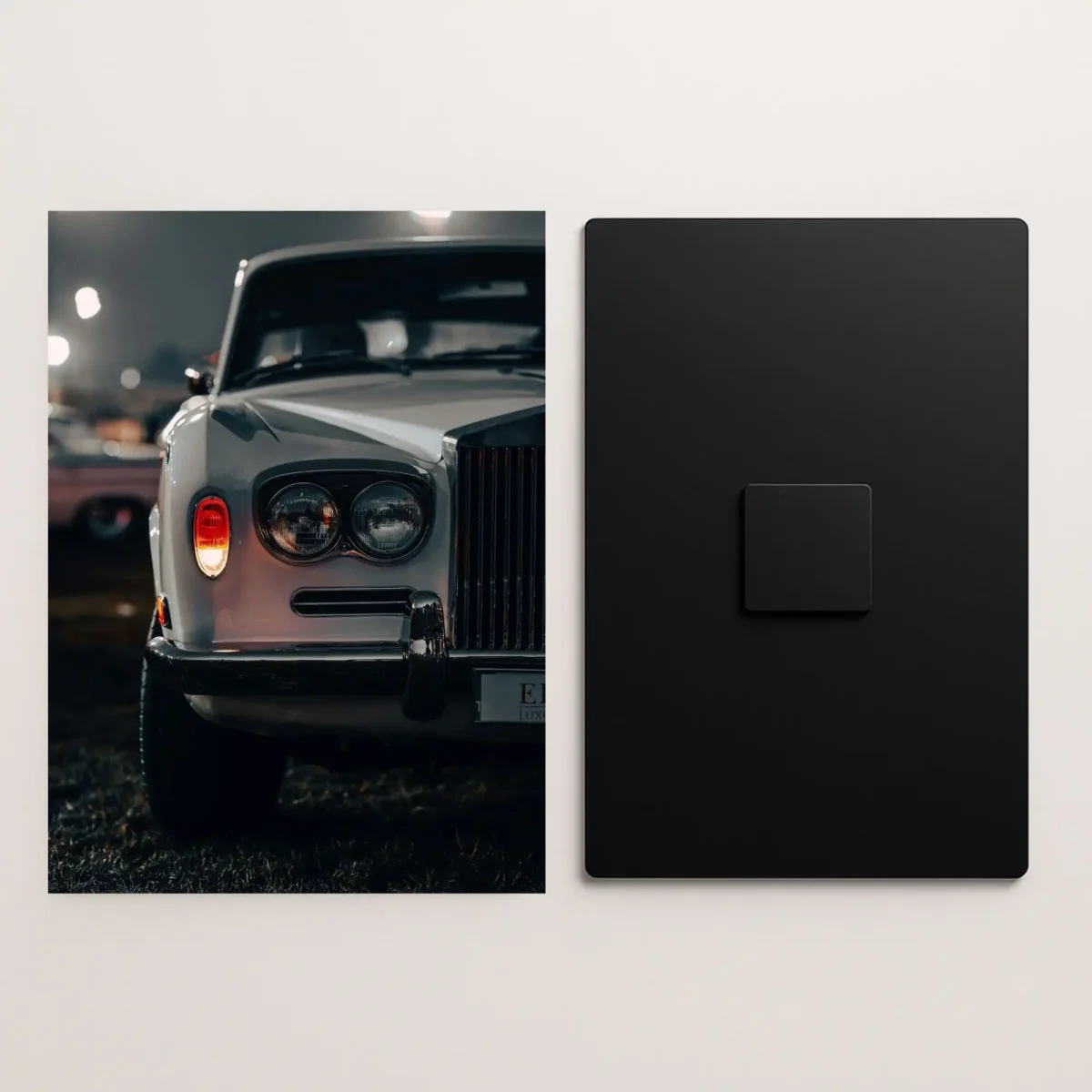 rolls royce silver shadow car metal poster front and back preview