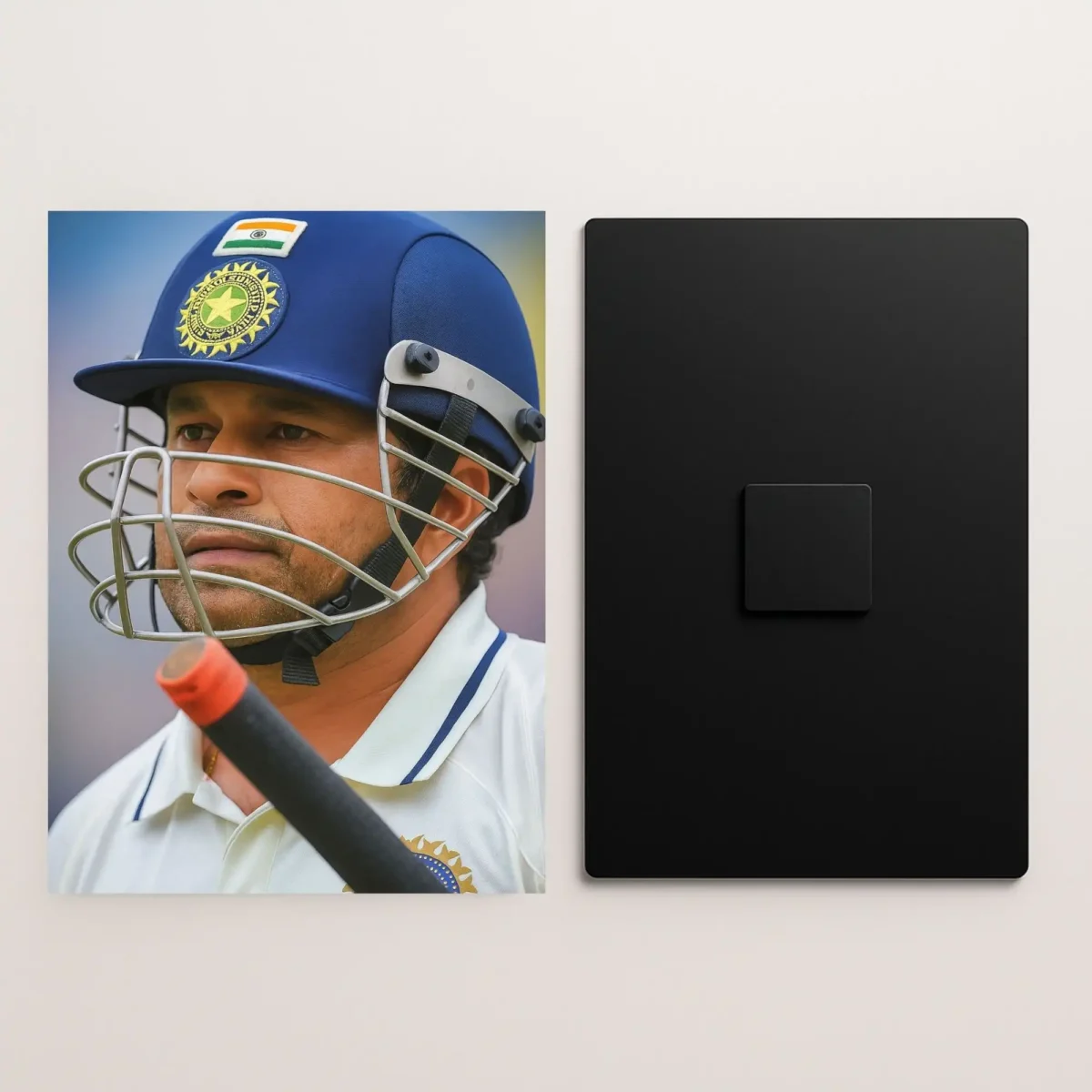 sachin tendulkar metal poster front and back preview