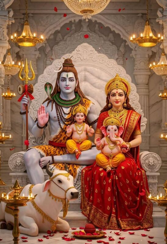 shiv parivar metal poster