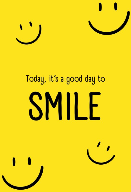 smile quote metal poster