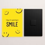 smile quote metal poster front and back preview