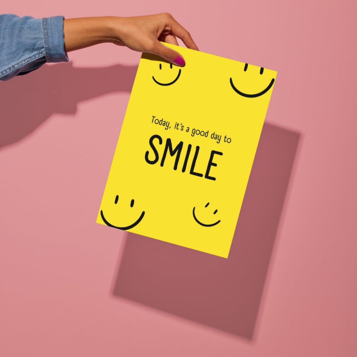 smile quote metal poster preview