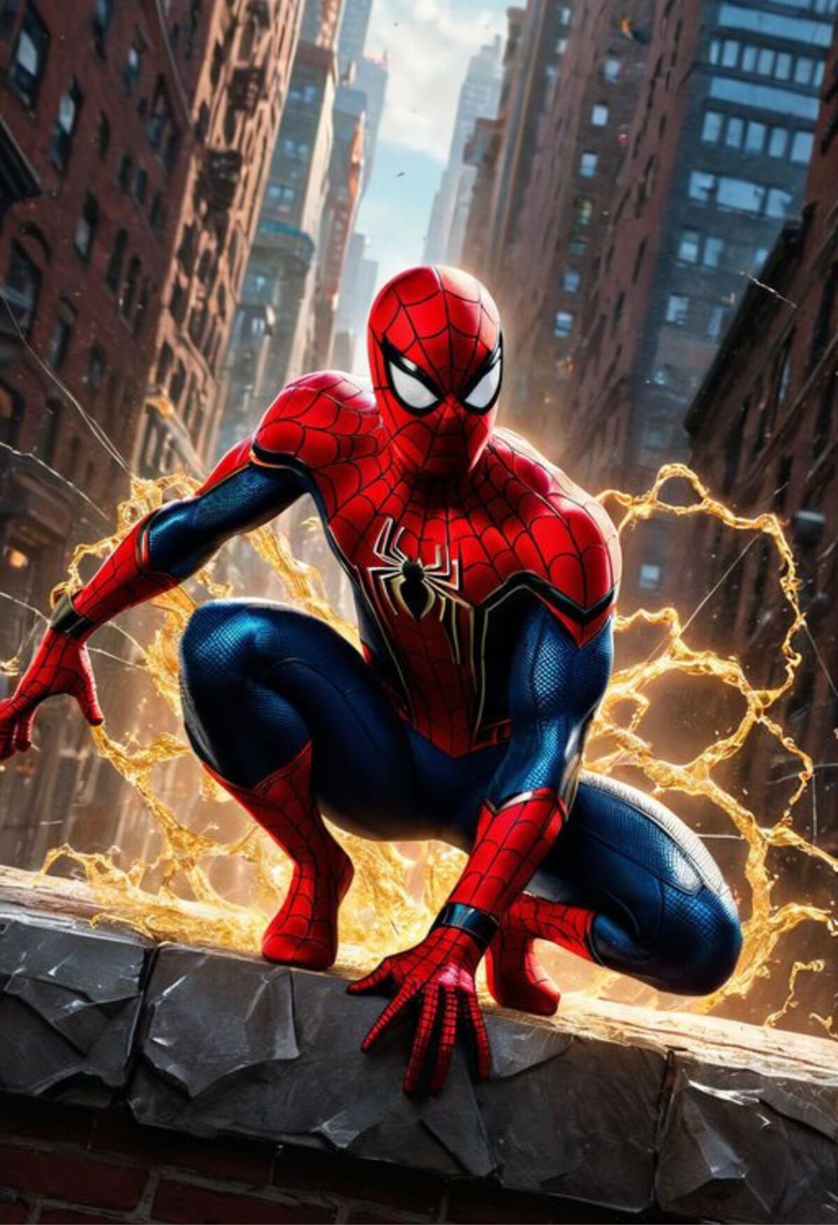 spiderman metal poster