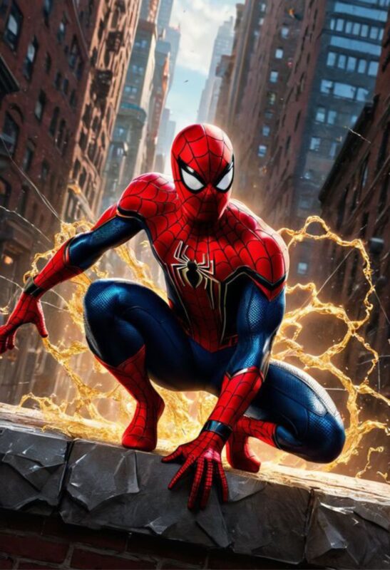 spiderman metal poster