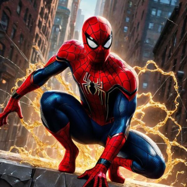 spiderman metal poster