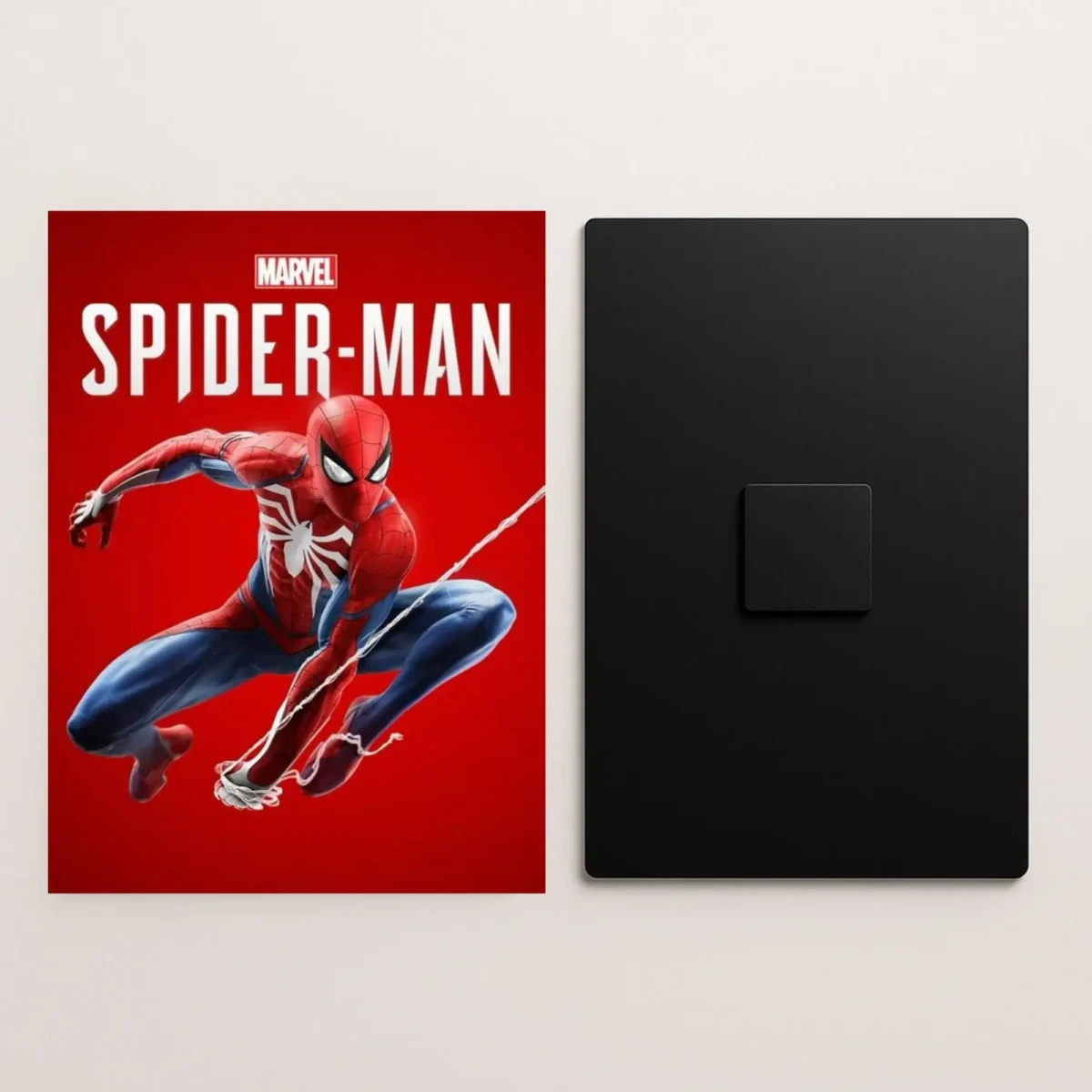 spiderman movie metal poster front and back preview