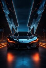 sports car metal poster