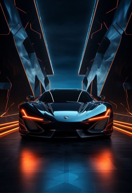 sports car metal poster
