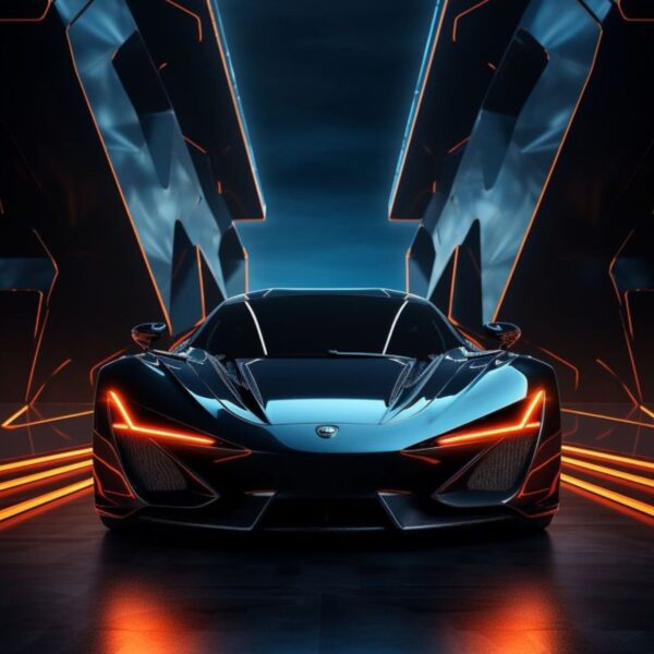 sports car metal poster