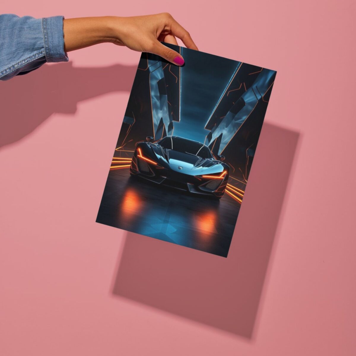 sports car metal poster preview
