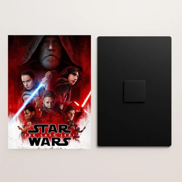 star wars movie metal poster front and back preview