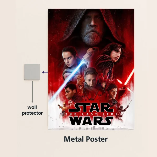 star wars movie metal poster with wall protector