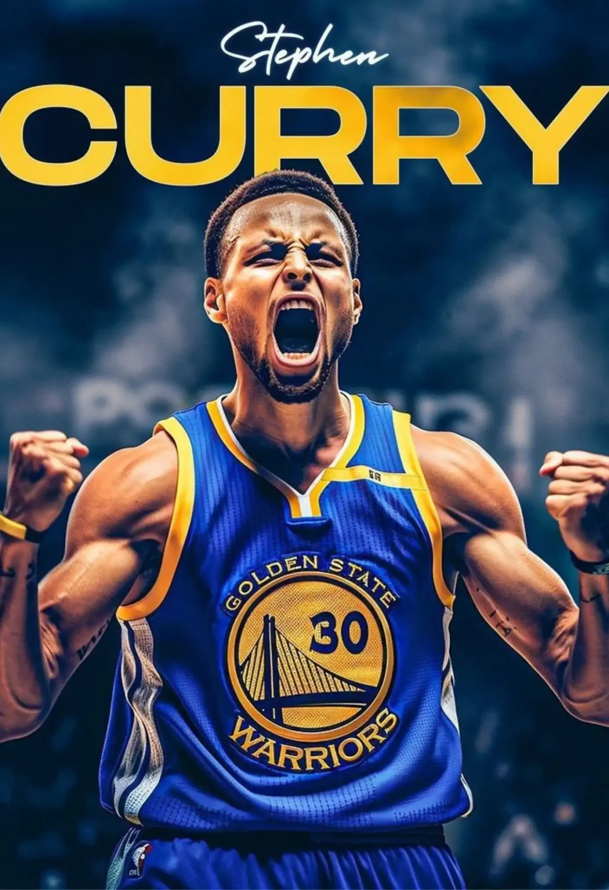 stephen curry metal poster