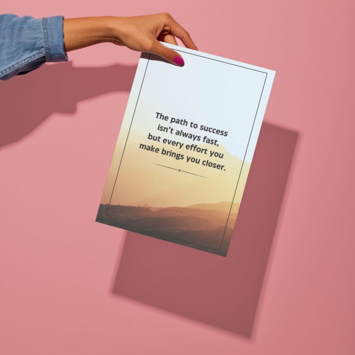 success quote metal poster preview