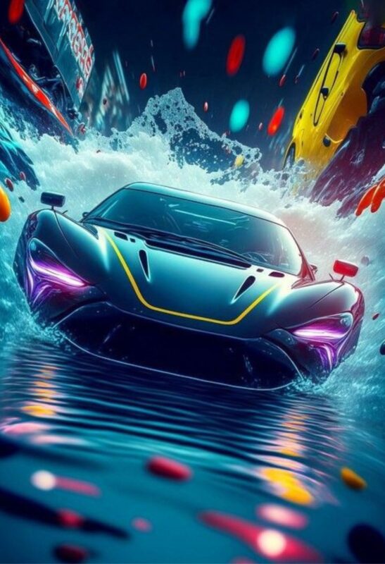 supercar metal poster