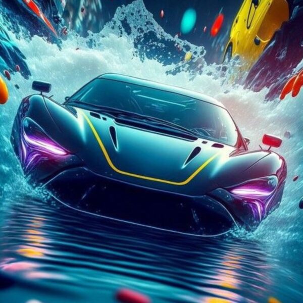 supercar metal poster