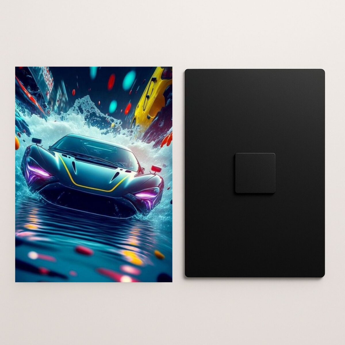 supercar metal poster front and back preview