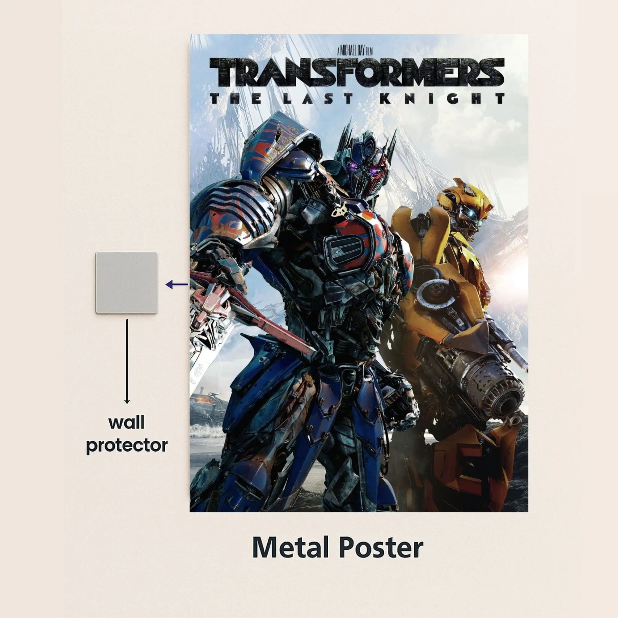 transformers movie metal poster with wall protector