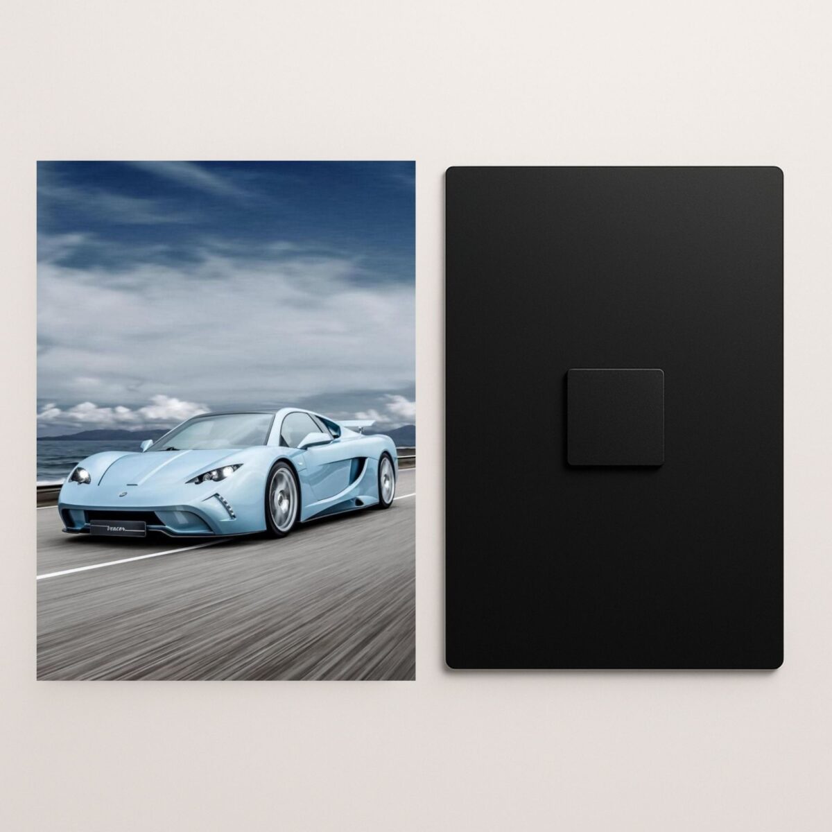 vencer sarthe supercar metal poster front and back preview