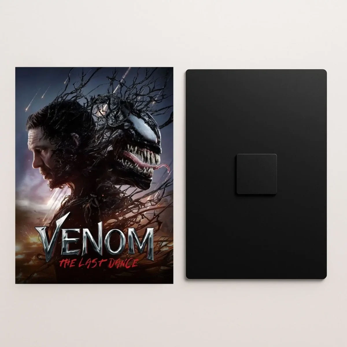 venom movie metal poster front and back preview