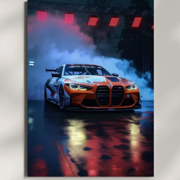 wall mounted bmw car metal poster