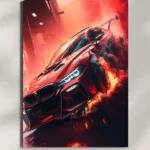 wall mounted bmw m3 car metal poster