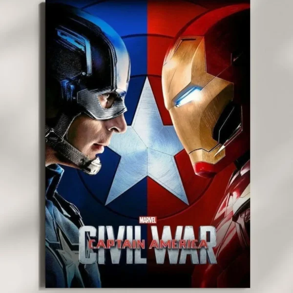 wall mounted captain america civil war movie metal poster