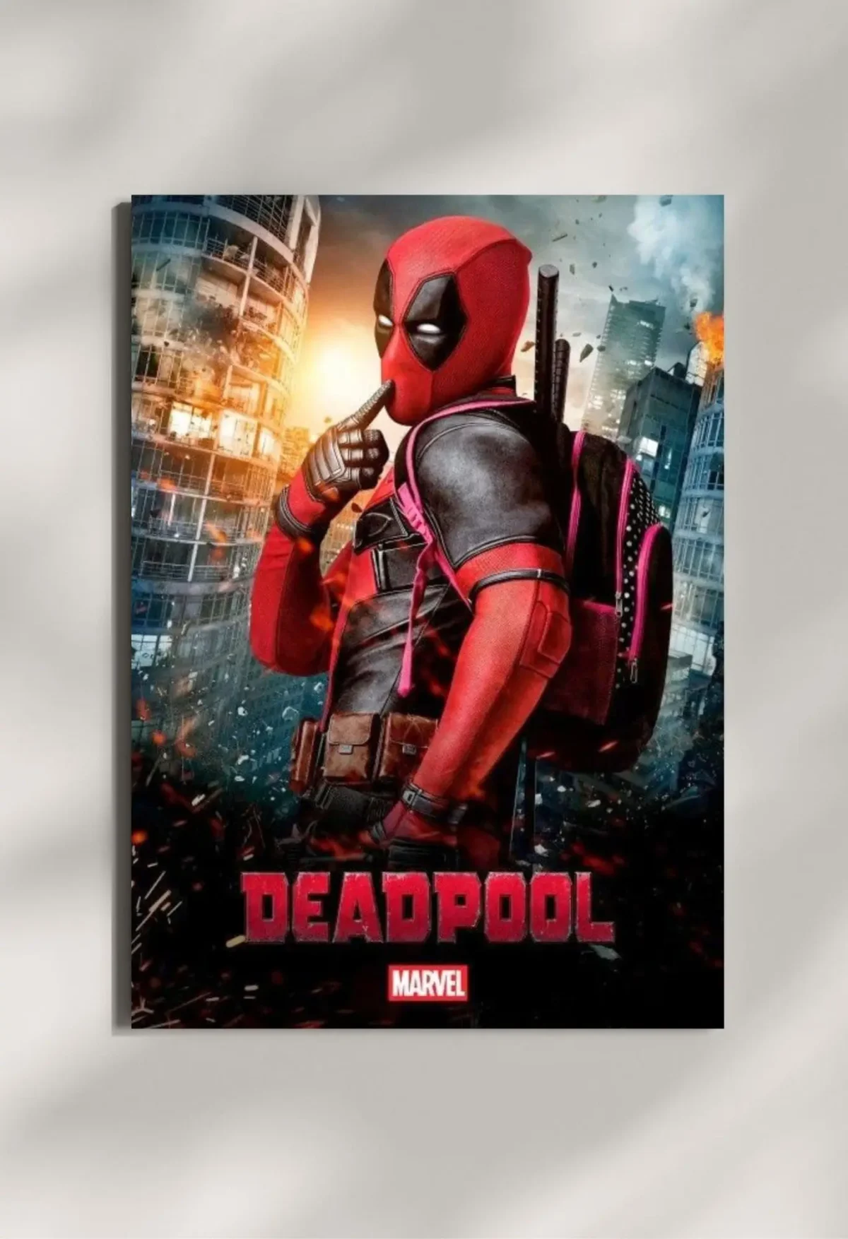 wall mounted deadpool movie metal poster