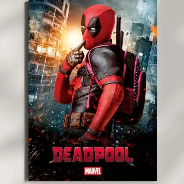 wall mounted deadpool movie metal poster