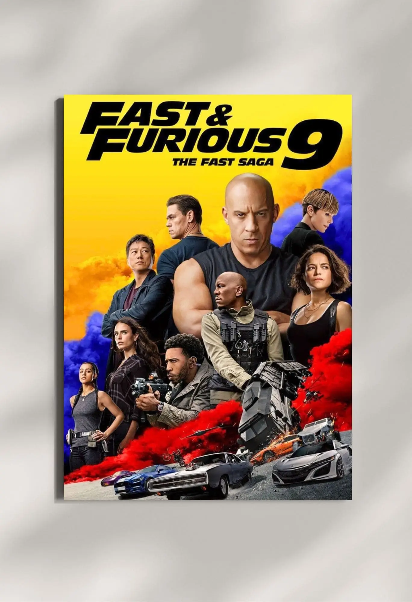 wall mounted fast and furious movie metal poster