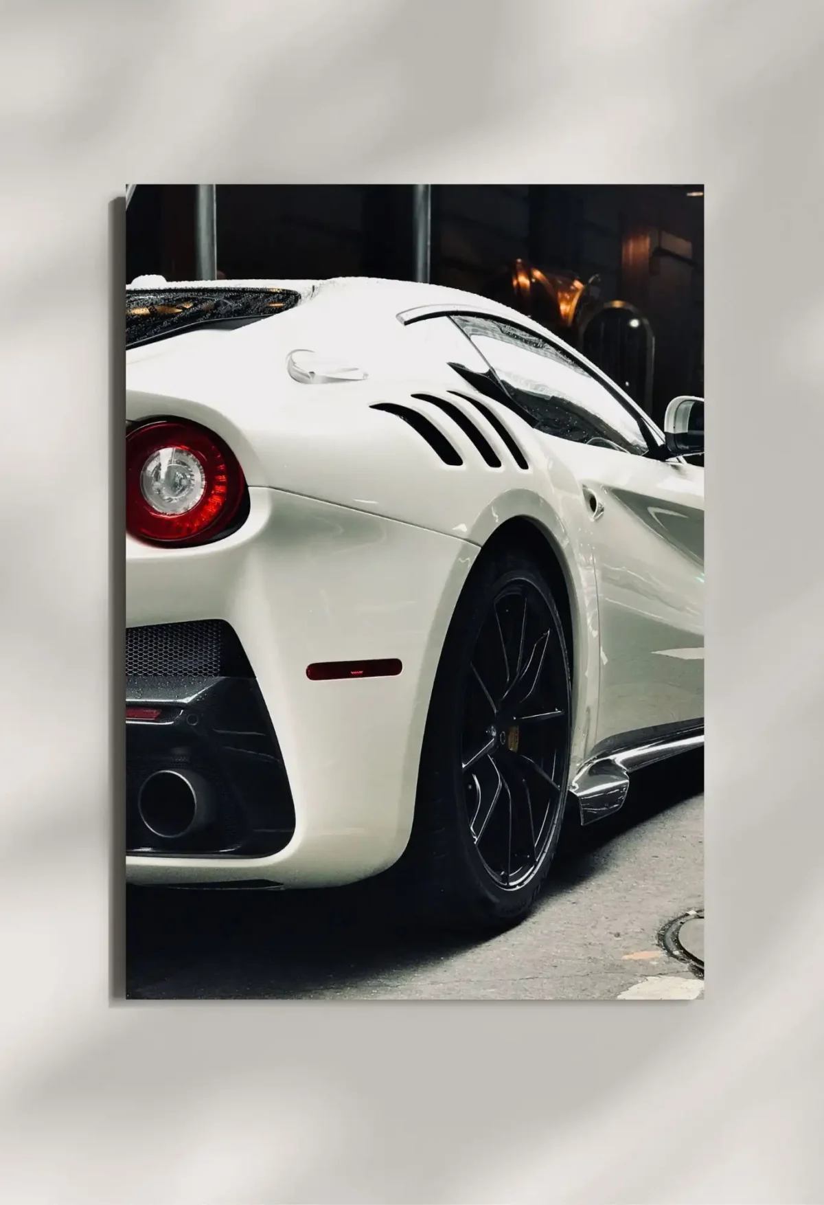 wall mounted ferrari f12 supercar metal poster