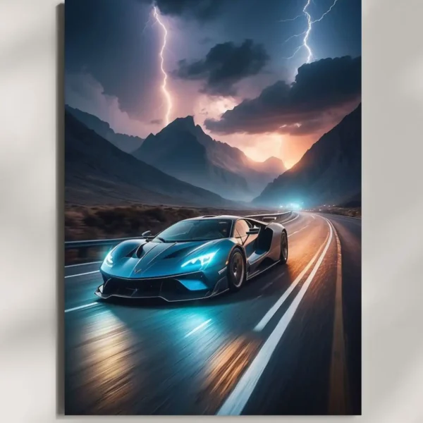 wall mounted ford gt 2 sports car metal poster