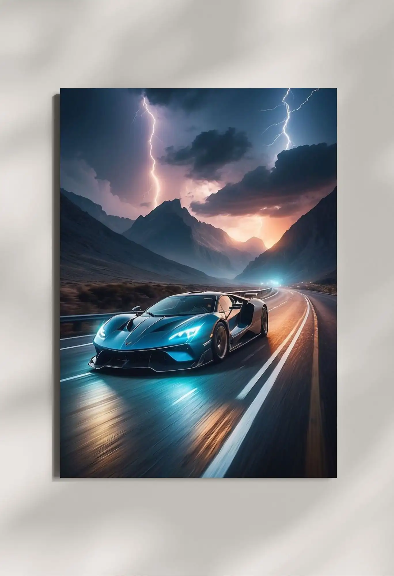 wall mounted ford gt 2 sports car metal poster