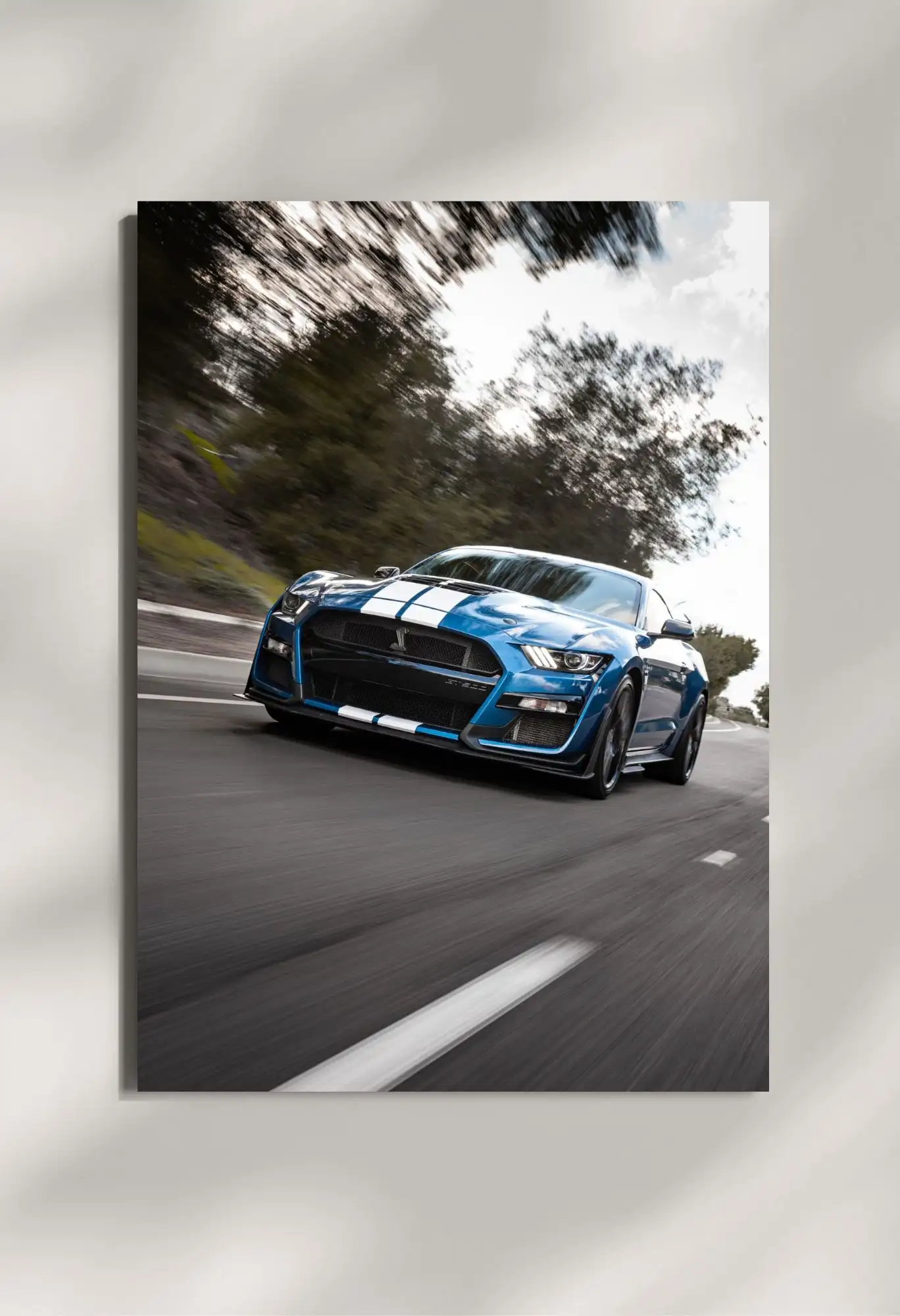wall mounted ford mustang shelby gt500 supercar metal poster