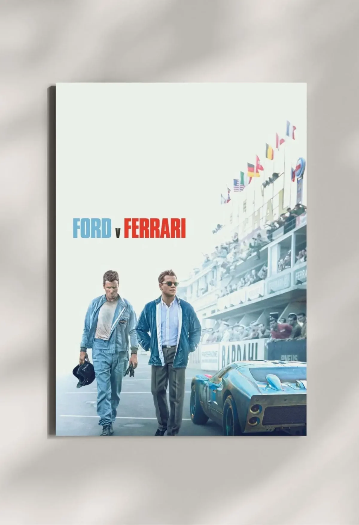 wall mounted ford v ferrari movie metal poster