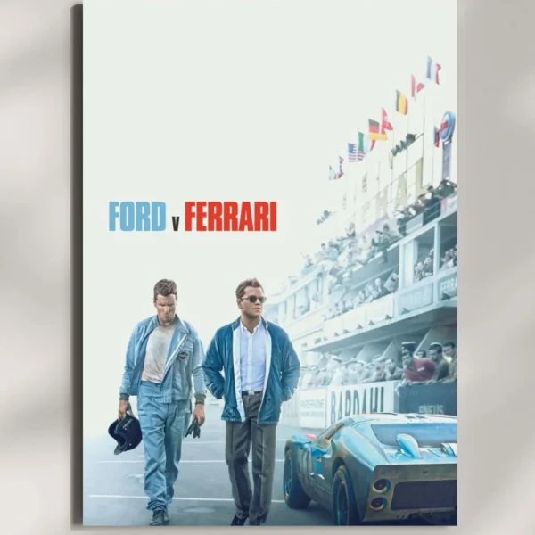 wall mounted ford v ferrari movie metal poster