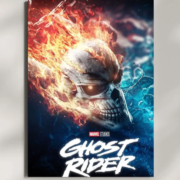 wall mounted ghost rider movie metal poster