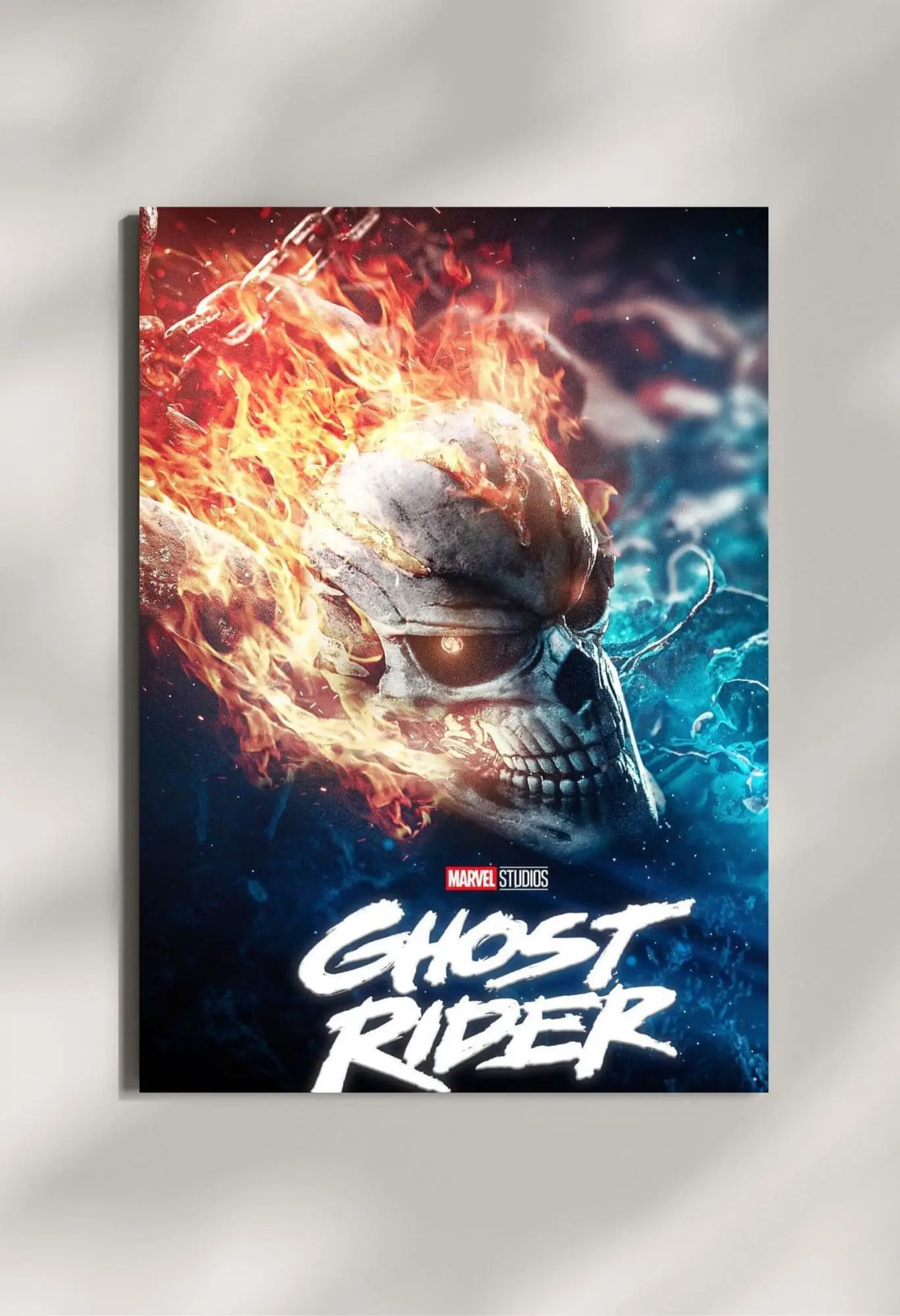 wall mounted ghost rider movie metal poster