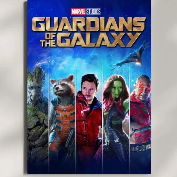 wall mounted guardians of the galaxy movie metal poster