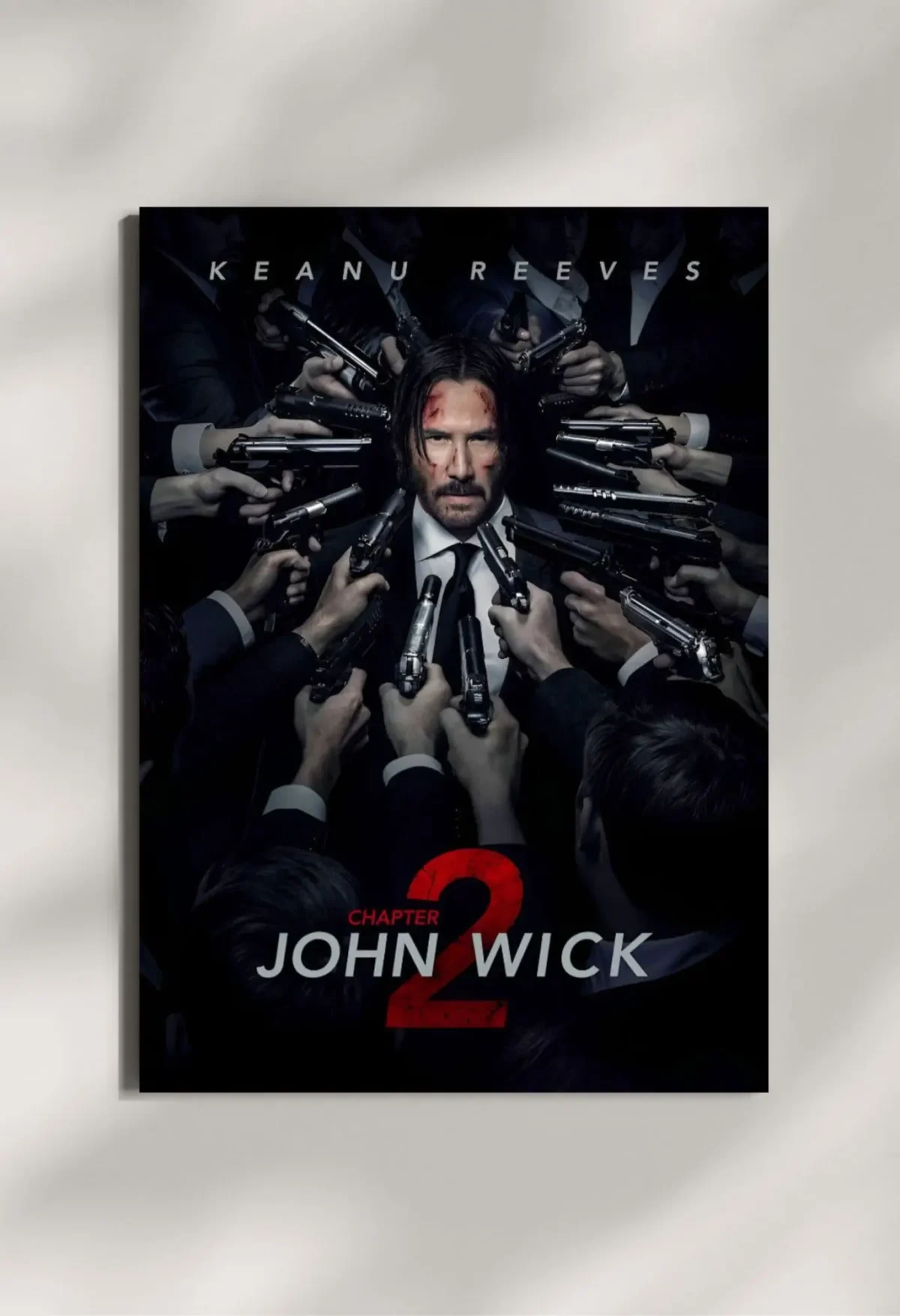 wall mounted john wick movie metal poster