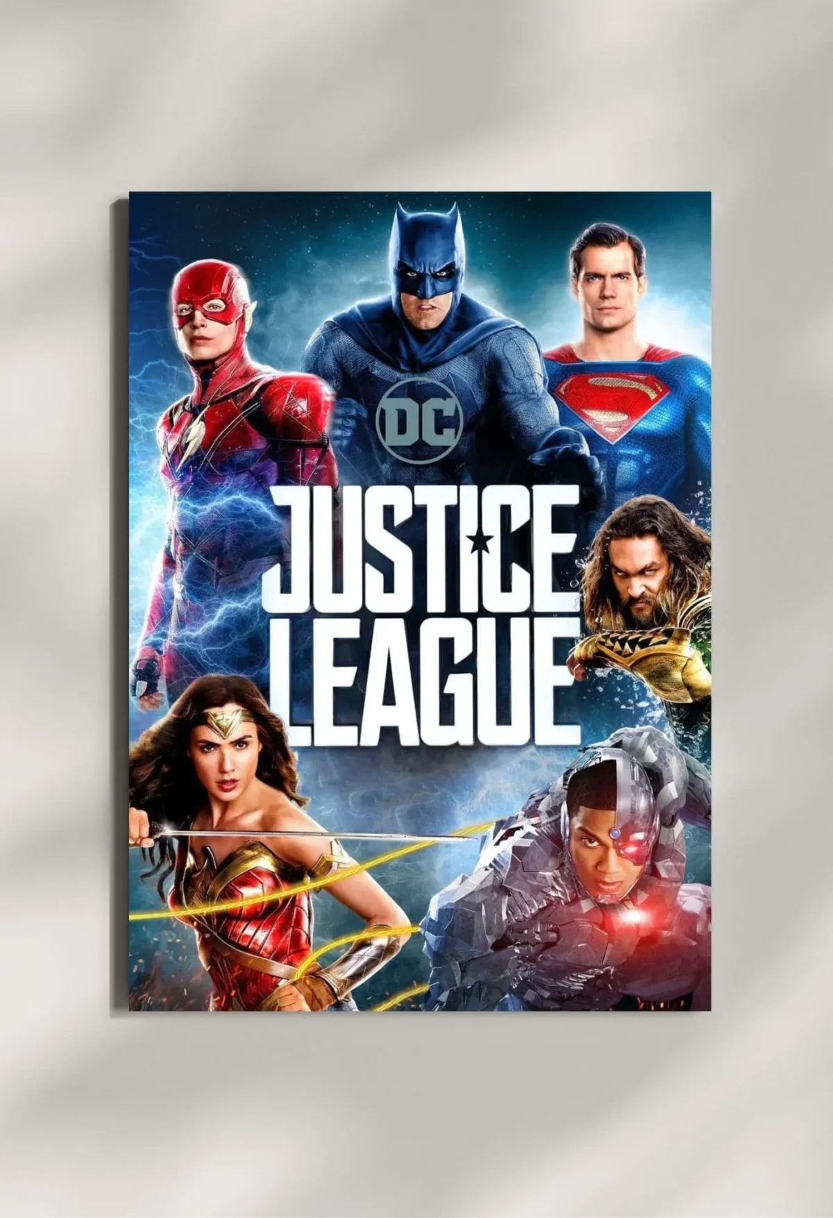wall mounted justice league movie metal poster