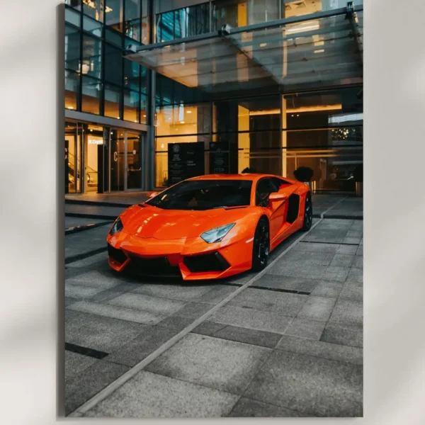 wall mounted lamborghini aventador supercar metal poster