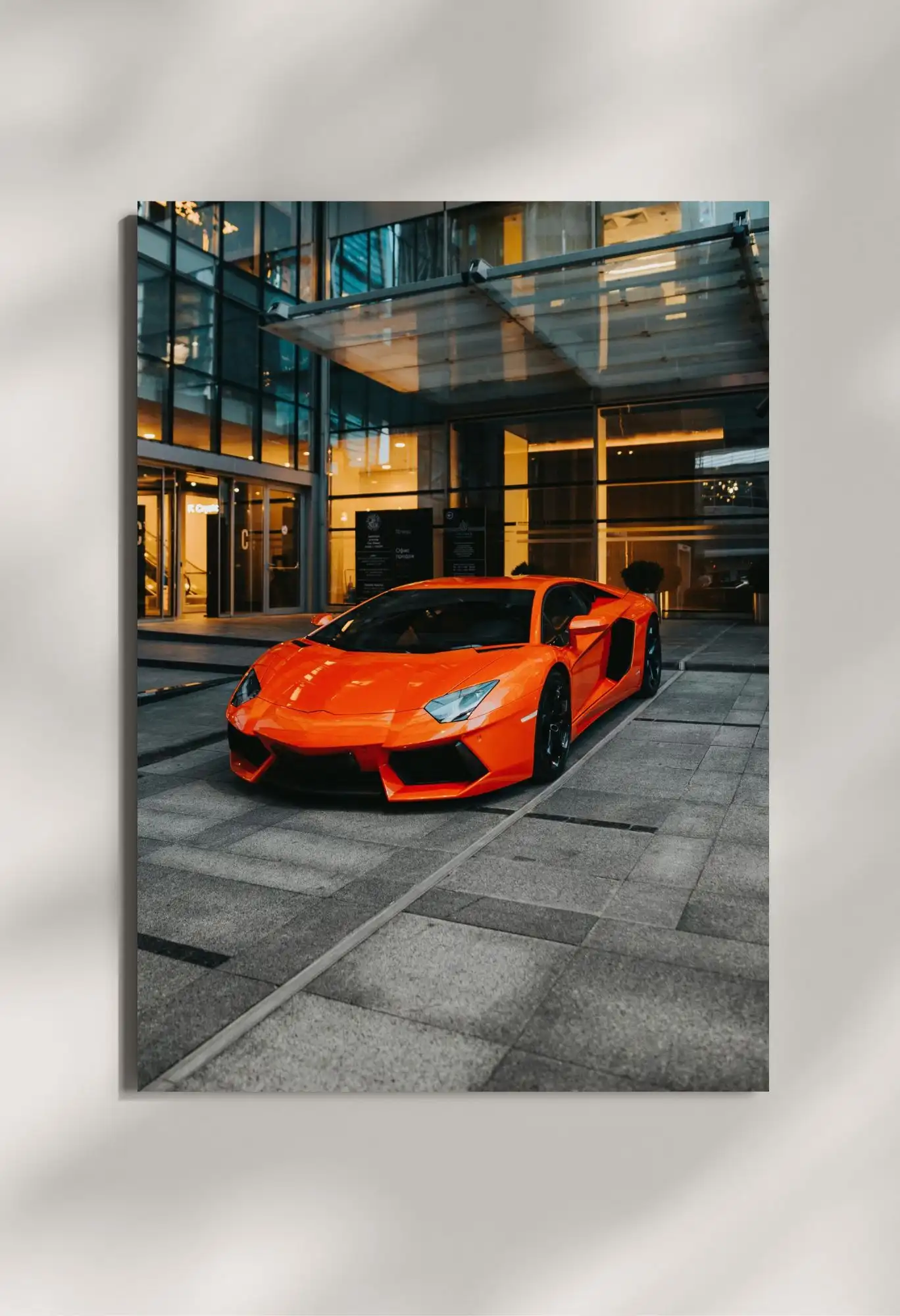 wall mounted lamborghini aventador supercar metal poster