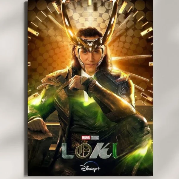 wall mounted loki metal poster