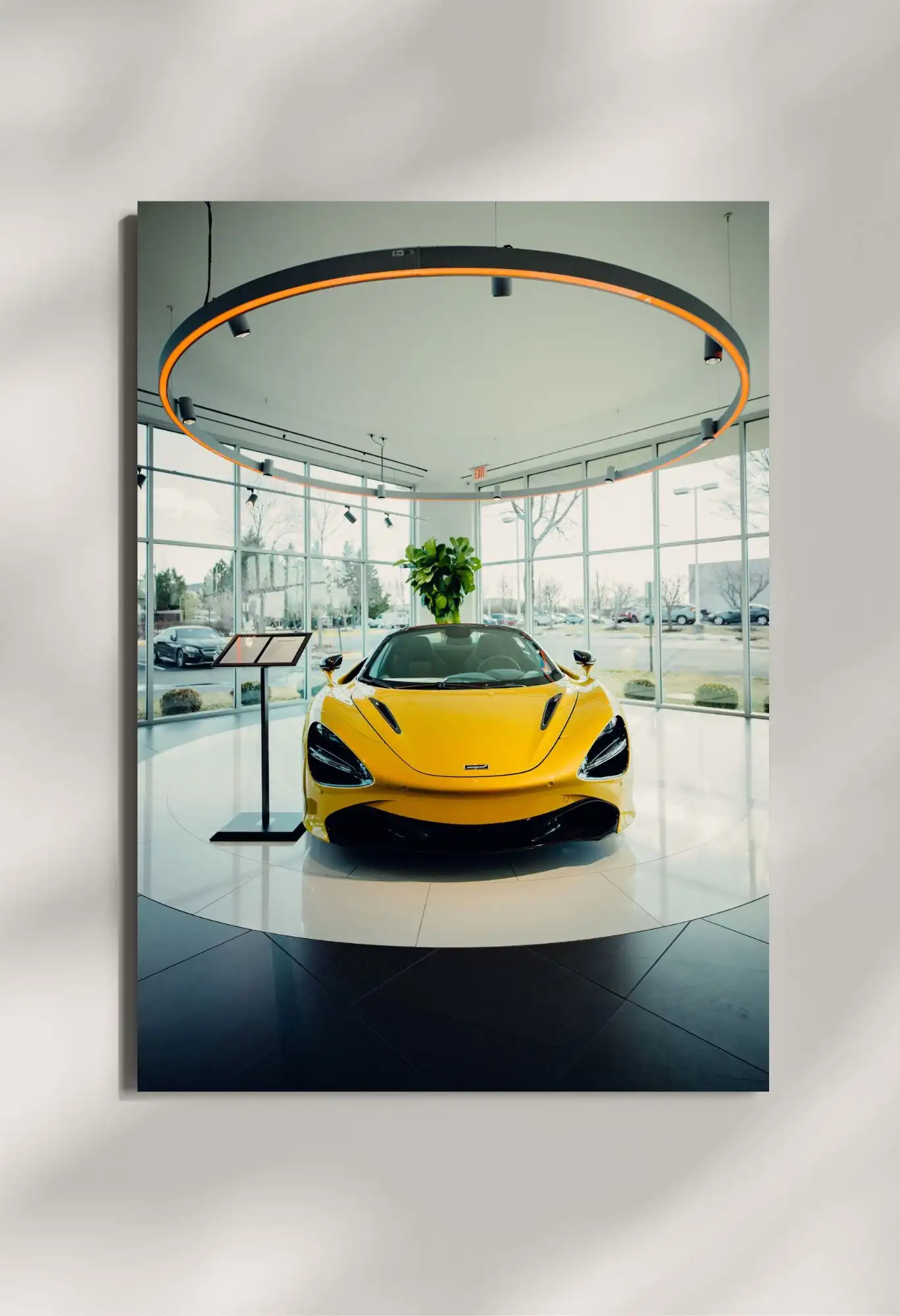 wall mounted mclaren 720s supercar metal poster