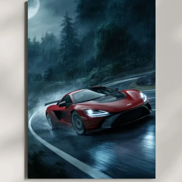 wall mounted mclaren 765lt supercar metal poster